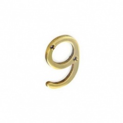 50mm Brass Numeral '9' (S2489)
