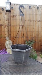 Estate Hanging Basket Hex 30cm - Chalk