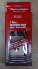 Red/Grey 1 Gang 13a X 1mtr Ext Lead C75