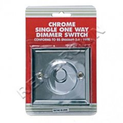 Red/Grey Slim Flat Brushed Satin Stainless Steel  1Gang 2 Way Dimmer Switch 60-400W SS51