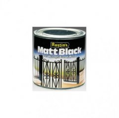 Rustin Black Matt Paint Q/D 1Ltr