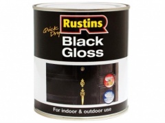 Rustins Black Gloss Paint 500ml