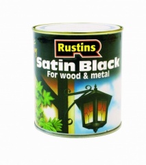 Rustin Black Satin Paint Q/D 250ml