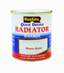 ****Rustin Radiator Enamel Wht Satin 250ml