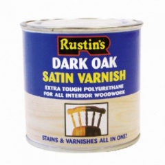 Rustin Poly Col Varn Satin Oak 250ml