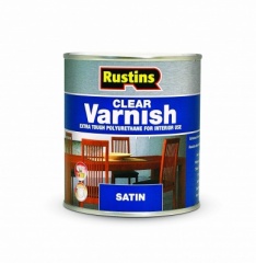Rustin Poly Varnish Clear Satin 250ml
