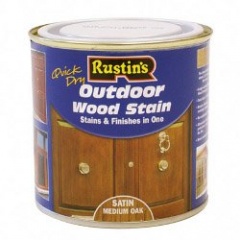 Rustins Q/D Wood Stain Satin Medium Oak 250ml