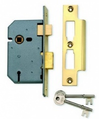 Union 3L Sash Lock Brass 65mm (Y-2277-PB-2.50)