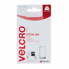 VELCRO Brand Stick On Tape, 20mm x 50cm - White