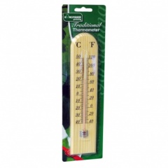 Kingfisher Garden Thermometer - Wooden [GSTH02]