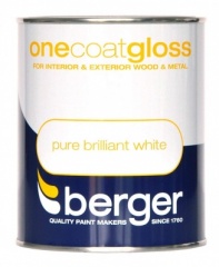 Berger One Coat Gloss White 750ml
