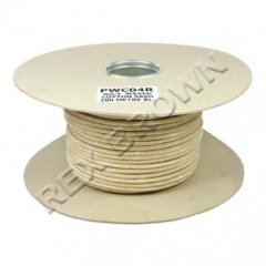 Holm Tie No4 6mm Waxed Cotton Sash Cord Reel100 Metres (PWC04R)