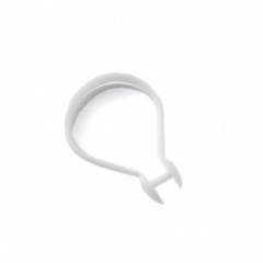 Shower Curtain Ring Snap-On White Pk20