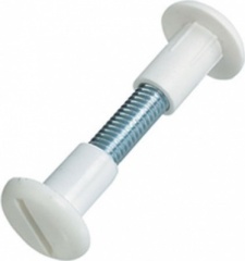 Joining Screws White with Metal Nut & Screw Pk25