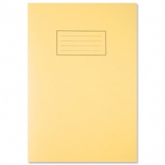 Silvine A4 Exercise Book 40 LVS Yellow (EX109) - Lined with margin