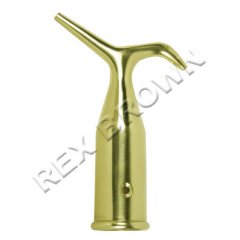 Polished Brass Pole Hook - Bulk Pack 1pcs