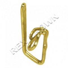 Brass Plated Curtain Wire Hooks - Bulk Pack 100pcs
