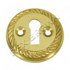 Open Brass Escutcheon Plate (Polished) Georgian - Bulk Pack 10pcs