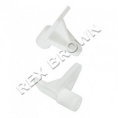 White Push In Shelf Support - Pre Pack 25pcs