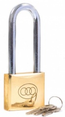 CL263/32mm Brass Padlock Carded Long Shackle