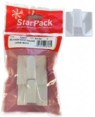 Star Pack Self Adhesive Hook Large Square White Pk2(72517)