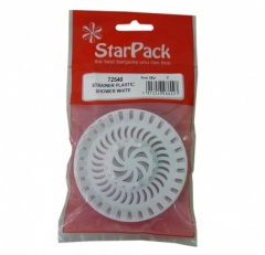 Star Pack Strainer Plastic Shower White Pk2(72540)