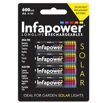 Infapower AA 600MAH Battery (B008) For Garden Solar Lights