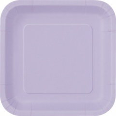 14 Lavender 9'' Square Plates