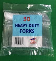Heavy Duty Plastic Forks Clear 50pcs.