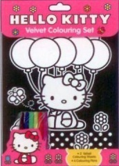 Hello Kitty Velvet Colouring Set