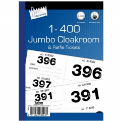 Jumbo Cloakroom Tickets 1-400