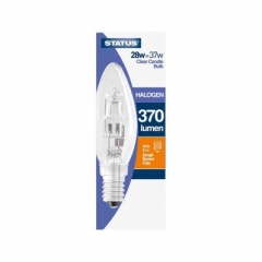 Status 28W Status Halogen Candle SES Clear 1pk