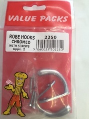 Fastpak Chromed Robe Hooks (2250)