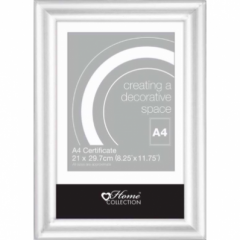 Silver Round Frames A4 Certificate