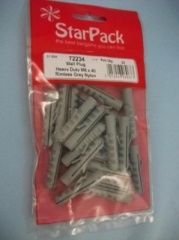 Star Pack Wallplug H/Duty Rimless Grey Nylon M8 x 40(72234)