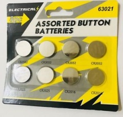 8pc Asst Button Batteries