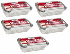 Homemaid 151 6 LARGE FOIL CONTAINERS WITH LIDS (HM075)