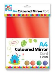 Act - Coloured Mirror Card, A4, 8 Sheet