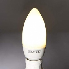 Status 18w = 25w Halogen Candle BC Clear 1pk