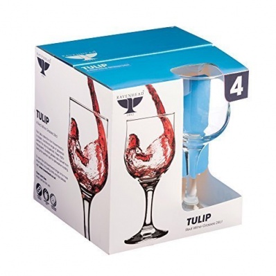 Ravenhead Tulip Red Wine Glasses 24cl Pack of 4