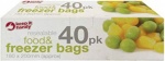 Resealable Food & Freezer Bags 40pk