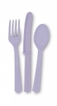18  Assorted Lavender Cutlery