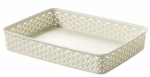Curver My Style Rattan A4 Tray Vintage White