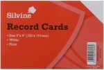 Silvine 6 X 4 Record Cards - Asstd. Colours (564AC)