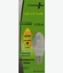 Powerplus LED C37 4.9W 220-240VAC 410Lm 40W Halogen Daylight 6000K E14 Lamp (3406)