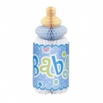 Blue Dot Baby Shower Bottle Honeycomb 12''