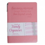 A5 Family Organiser Pink and teal + Pen Quote