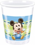 8 Baby Mickey Plstc Cups 200ml