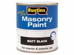 Rustins Masonry Paint Black 500ml