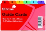 Silvine Guide Cards - Size 5''x3'' (127x77mm) 24 Cards